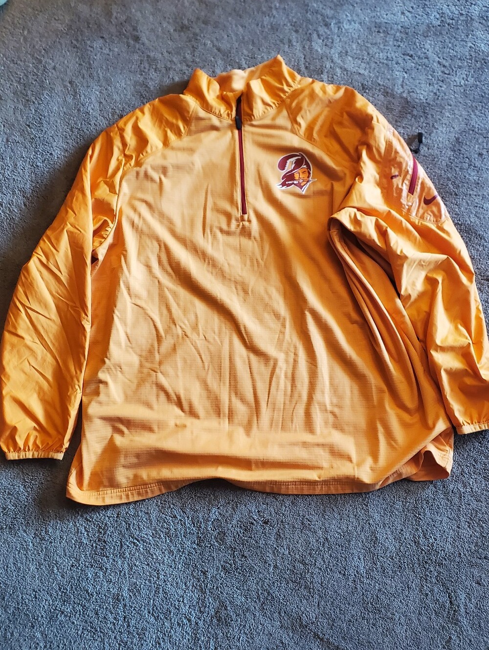 Orange Nike Tampa Bay Buccaneers quarter zip pullover 3XL NIKE DRI FIT
